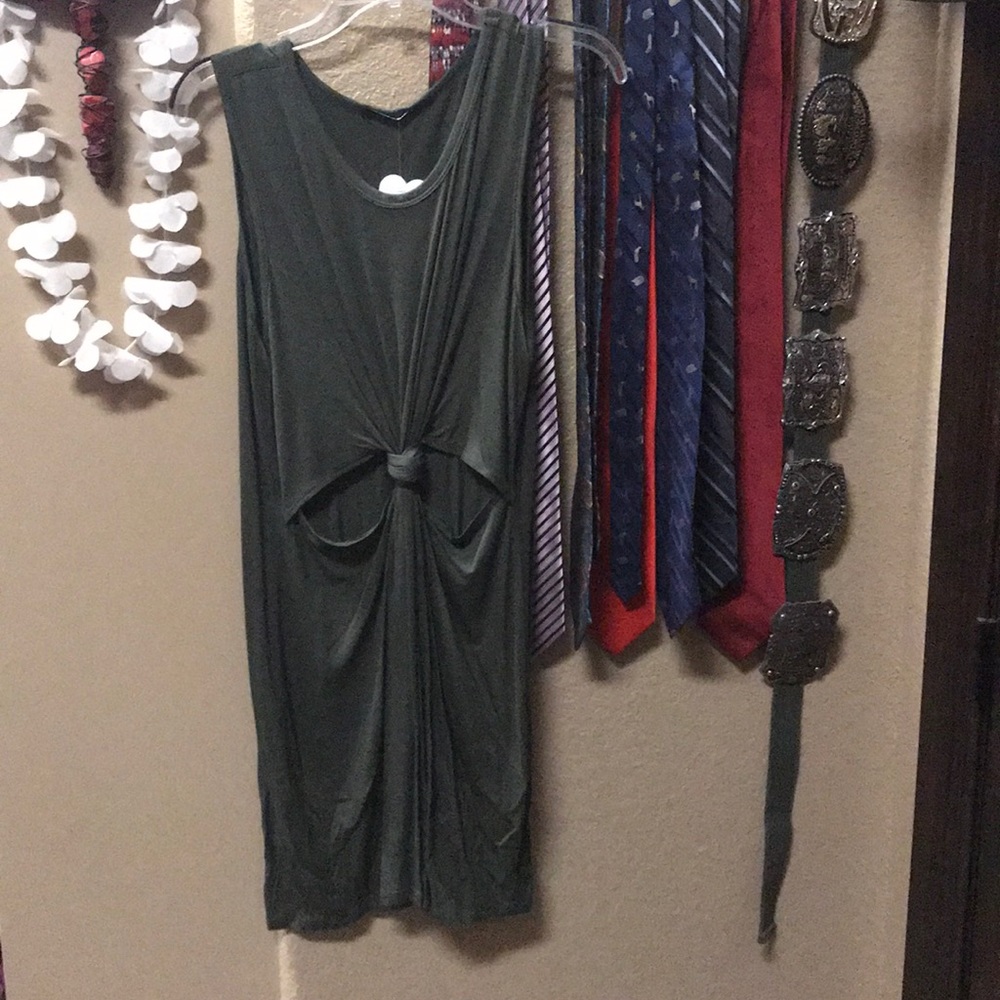 Olive green dress